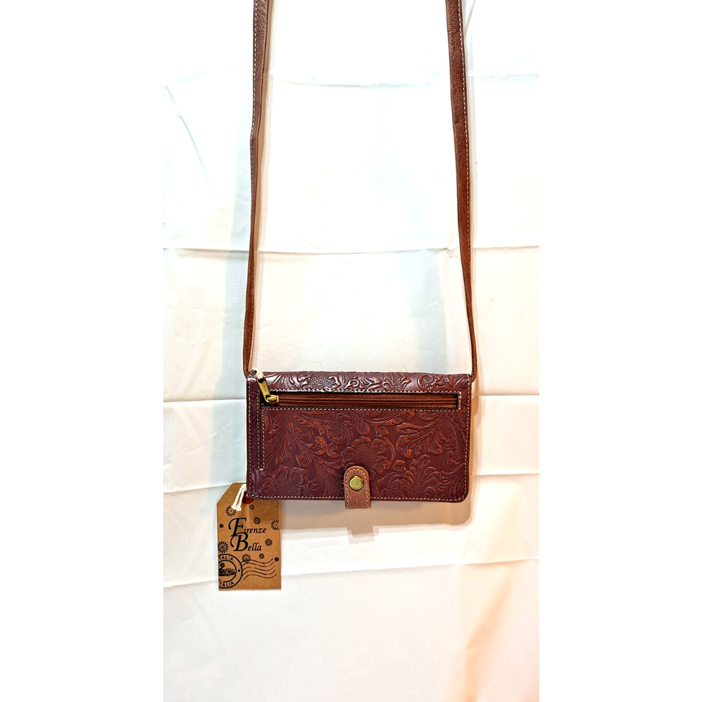 Firenza Bella Crossbody Bag - Brown Italian Leather